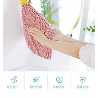 Chenille cartoon hand towel